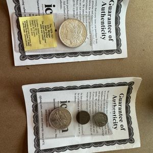 1904-O Morgan silver dollar 1893 Colombian expo silver 1936 nickel 1904 Indian